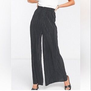 zara plisse wide leg trousers x3